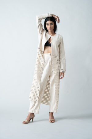 Off-White Kora Jacket with Woven Cotton Tapes - Image 3