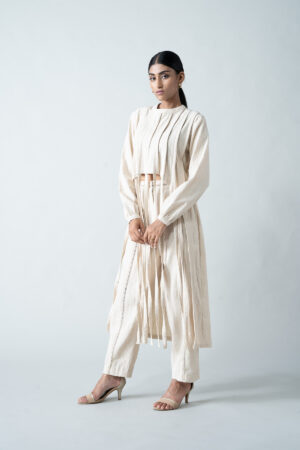 Ecru Kora High-Low Jacket Top - Image 4