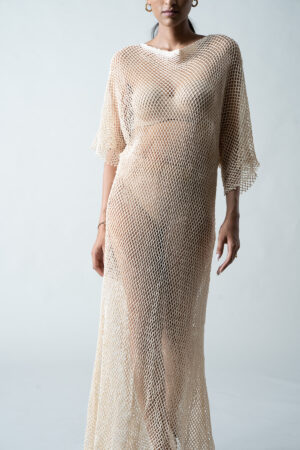 Sexy Mesh See-Through Backless Beach Dress - Image 7