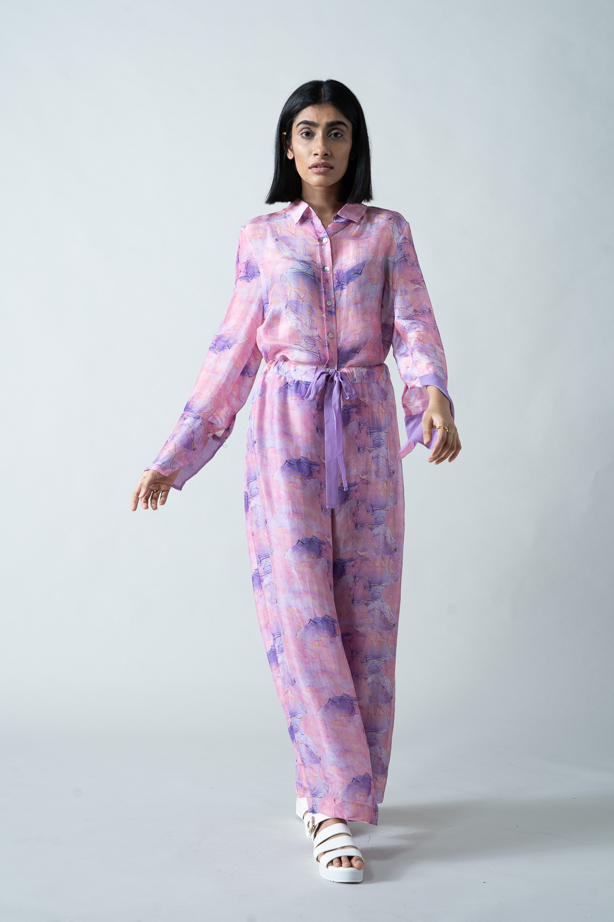 Upada Silk Co-Ord Set: Shirt & Trousers